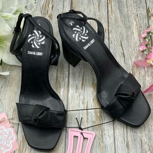 Women’s Sam & Libby Black Jordan High Heel Dressy Sandals Shoes Size 7.5